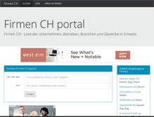 Tablet Screenshot of firmen-ch.com